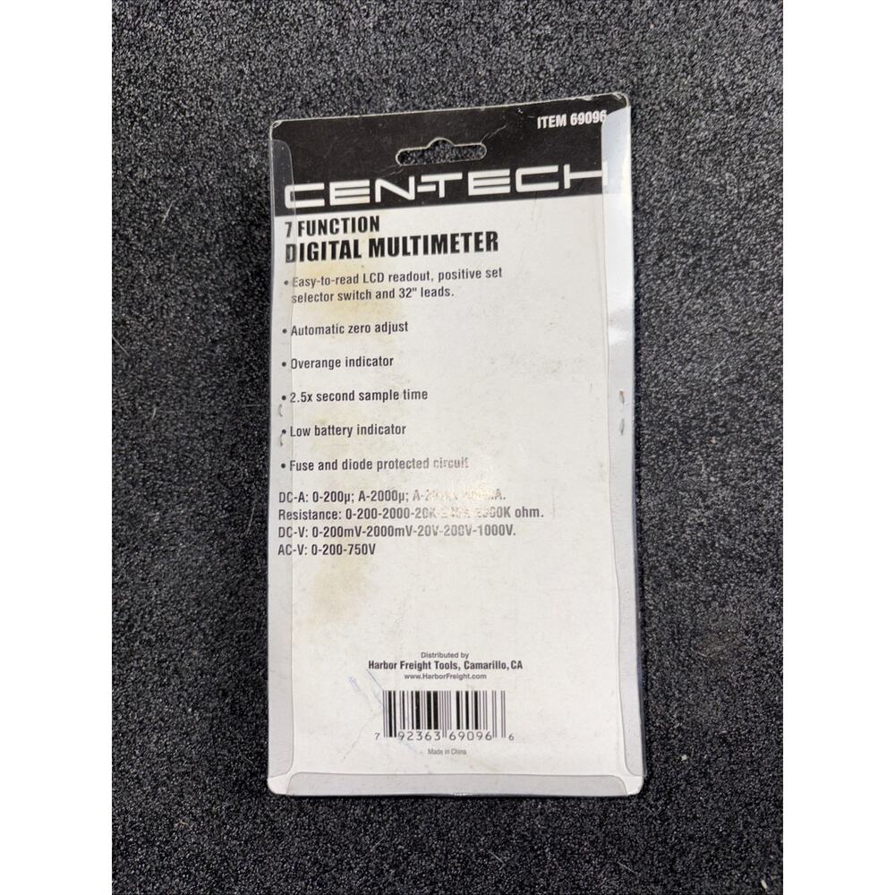 Cen-Tech Digital 7 Function Multimeter 98025 - Picture 3 of 3